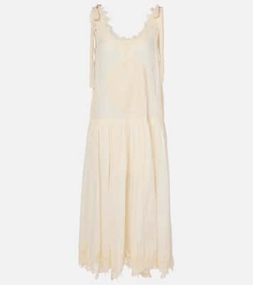 Abito midi Cascadian in pizzo di cotone | Zimmermann