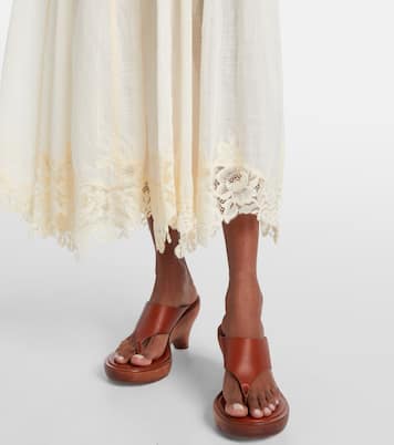 Abito midi Cascadian in pizzo di cotone | Zimmermann
