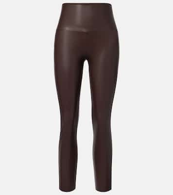 High-rise faux leather leggings | Norma Kamali