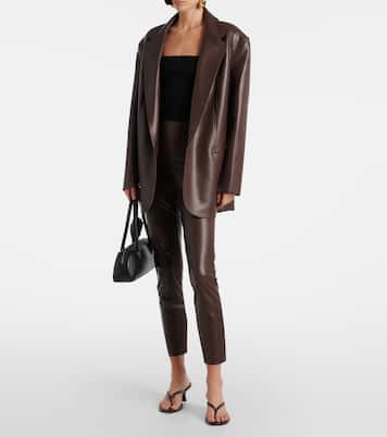 High-rise faux leather leggings | Norma Kamali