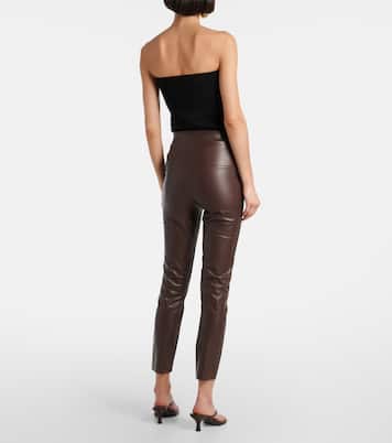 High-rise faux leather leggings | Norma Kamali
