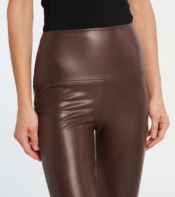 High-rise faux leather leggings | Norma Kamali