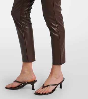 High-rise faux leather leggings | Norma Kamali