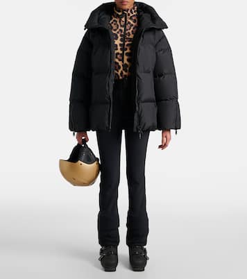 Leona leopard-print half-zip ski top | Goldbergh