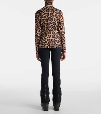 Leona leopard-print half-zip ski top | Goldbergh