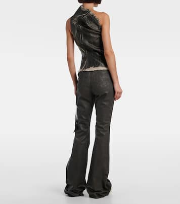 Top Athena imprimé asymétrique en jean | Rick Owens