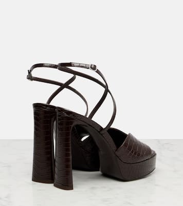 Karli 125 croc-effect platform sandals | Jimmy Choo