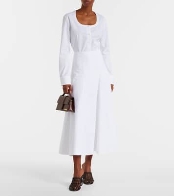 Midirock aus Baumwollpopeline | Jacquemus