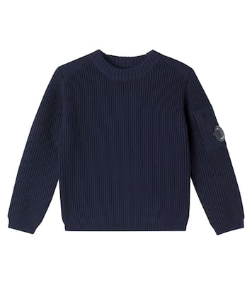 Pullover Lens in misto cotone a coste | C.P. Company Kids