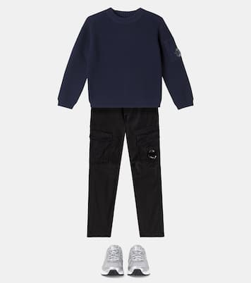 Pullover Lens in misto cotone a coste | C.P. Company Kids