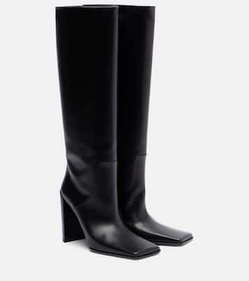 Square 90 leather knee-high boots | Alaïa
