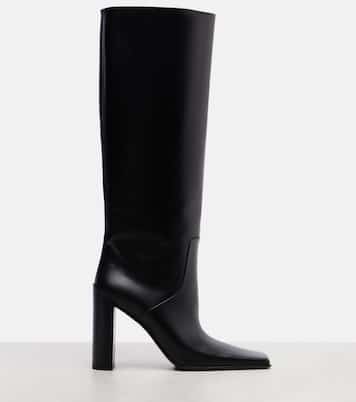Square 90 leather knee-high boots | Alaïa