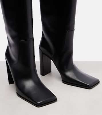 Square 90 leather knee-high boots | Alaïa