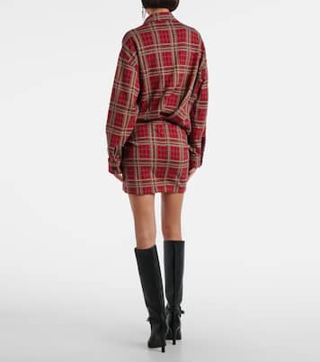 Blandia belted plaid cotton shirt dress | Isabel Marant