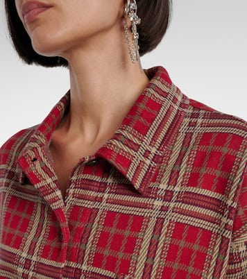 Blandia belted plaid cotton shirt dress | Isabel Marant