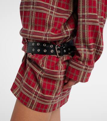 Blandia belted plaid cotton shirt dress | Isabel Marant