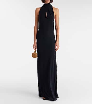 Sele cutout halterneck gown | Aya Muse