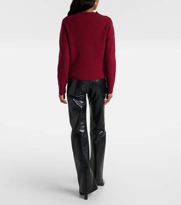 Mid-rise leather-blend bootcut pants | Agolde