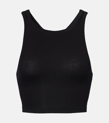 Pamela ribbed-knit cotton-blend crop top | Calvin Klein Collection
