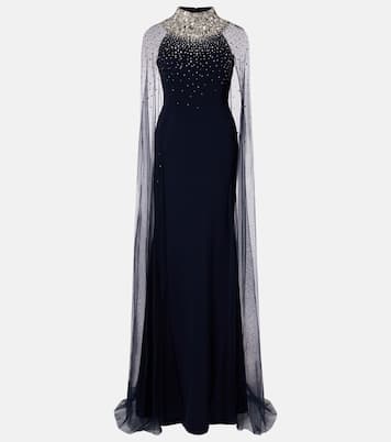 Zadie caped embellished gown | Jenny Packham