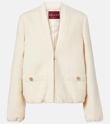 Checked cotton-blend tweed jacket | Gucci