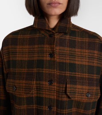 Darby checked wool and cashmere overshirt | Loro Piana