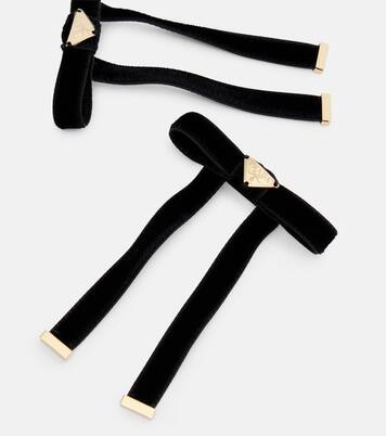 Set aus zwei Haarspangen aus Samt | Prada