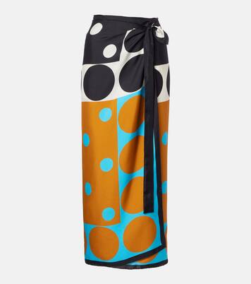 Printed silk wrap skirt | Dries Van Noten