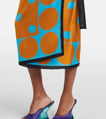 Printed silk wrap skirt | Dries Van Noten
