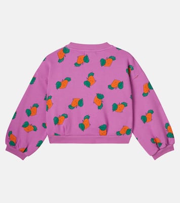 Tangerine cropped cotton sweatshirt  | Bobo Choses