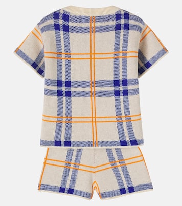 Baby checked cotton T-shirt and shorts set | Bobo Choses
