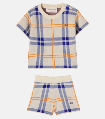 Baby checked cotton T-shirt and shorts set | Bobo Choses