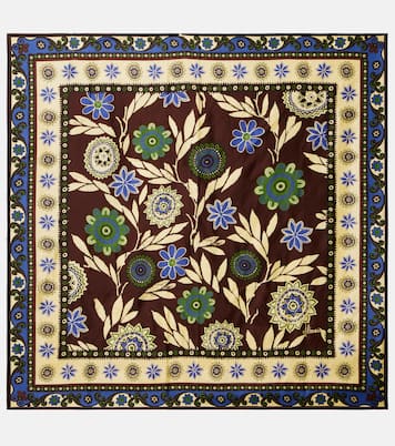 Sciarpa in raso di seta con stampa floreale | Alémais