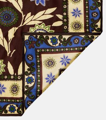 Sciarpa in raso di seta con stampa floreale | Alémais