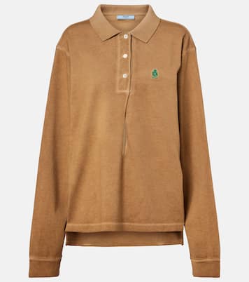 Polo de piqué de algodón oversized | Prada