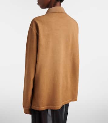 Polo de piqué de algodón oversized | Prada