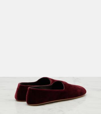 Ponti velvet slip-on shoes | The Row