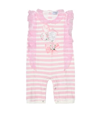 Baby striped cotton onesie | Monnalisa