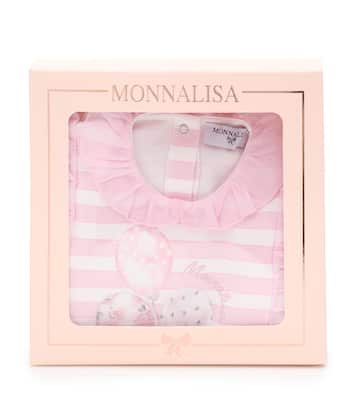 Baby striped cotton onesie | Monnalisa