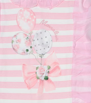 Baby striped cotton onesie | Monnalisa