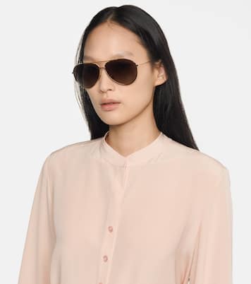 Occhiali da sole aviator con pouch in pelle | Celine Eyewear