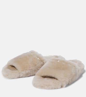 Acinda embellished shearling slides | Jimmy Choo
