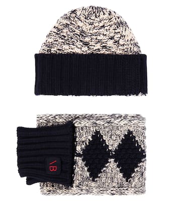 x The Woolmark Company wool beanie and scarf set | Victoria Beckham Kids