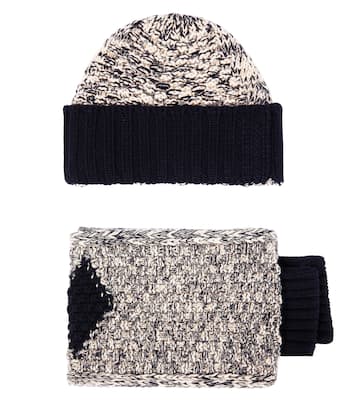x The Woolmark Company wool beanie and scarf set | Victoria Beckham Kids