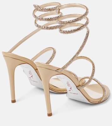 Verzierte Sandalen Cleo aus Metallic-Leder | Rene Caovilla