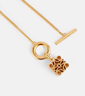 Collana Anagram in argento sterling bagnata in oro 24kt | Loewe