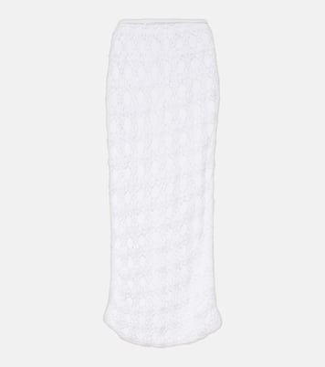 Rosette crochet cotton midi skirt | Anna Kosturova
