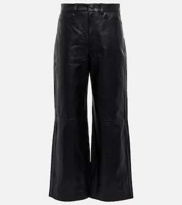Pantalon White Label à taille haute en cuir | Proenza Schouler