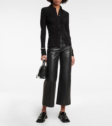 Pantalon White Label à taille haute en cuir | Proenza Schouler