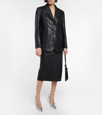 Escarpins en cuir métallisé | Prada